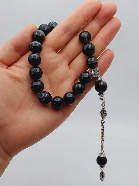 Akik Taşı 17lik Efe Tesbih 14mm (54394) - Resim 2