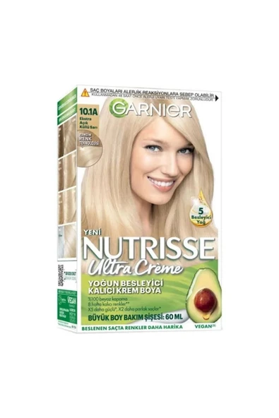 Garnier Nutrisse Ultra Creme Saç Boyası 10-1a Ekstra Açık Küllü - 2