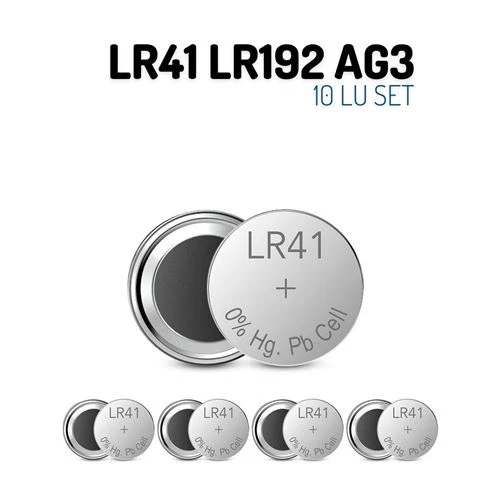 LR41 LR192 AG3 1.55V 10 Adet Alkaline Pil