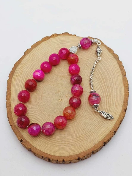 Akik Taşı Faset Kesim 17lik Efe Tesbih 14mm (54386) - Resim 3