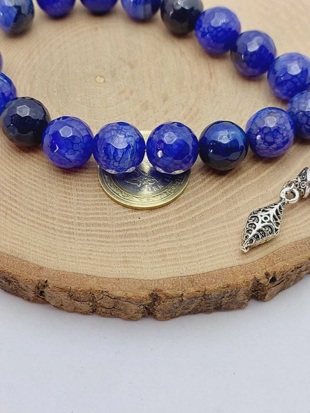 Akik Taşı Faset Kesim 17lik Efe Tesbih 14mm (54382) - Resim 3