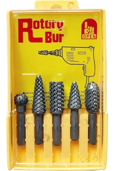 Matkap Uçlu Törpüsü 5'li Takim Oyma Seti Hobi Ağaç Seti Oyma Kalem Törpü Hobi Seti - 3