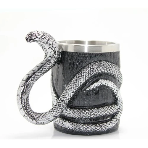 Paslanmaz Çelik Yılan Tasarımlı Kupa Bardak ürün görseli