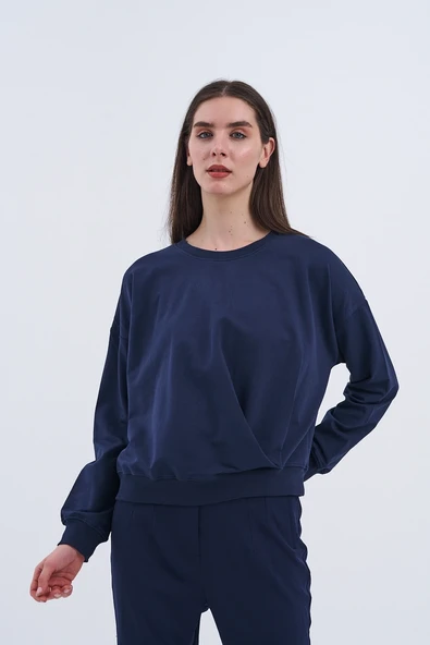 Trend Kadın Doğallığın ve rahatlığın mükemmel uyumu! Sade sweatshirt,ümüz - 8