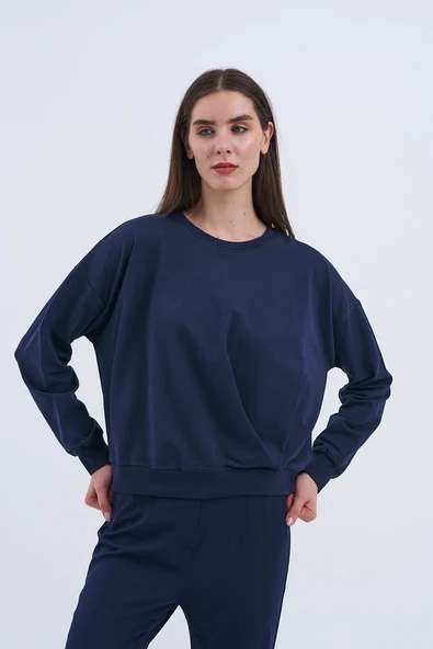Trend Kadın Doğallığın ve rahatlığın mükemmel uyumu! Sade sweatshirt,ümüz - 11