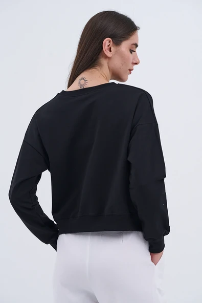 Trend Kadın Doğallığın ve rahatlığın mükemmel uyumu! Sade sweatshirt,ümüz - 6