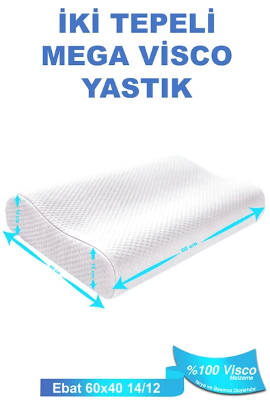 Mega Boy Ortopetik Yastık Boyun Fıtığı Boyun Düzleşmesi Için Yastık 60x40x14/12cm Ergosupport - 3