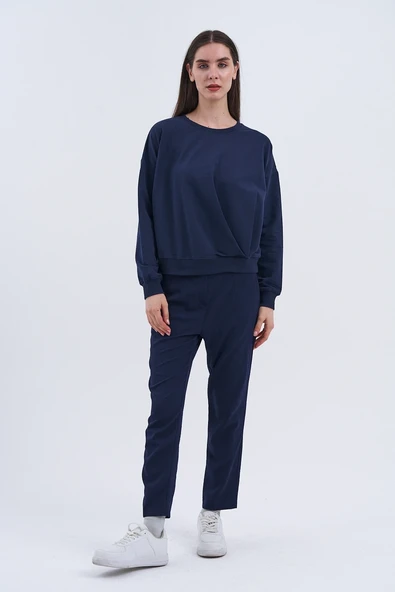 Trend Kadın Doğallığın ve rahatlığın mükemmel uyumu! Sade sweatshirt,ümüz - 7