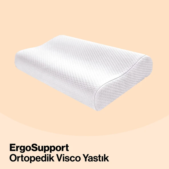 Mega Boy Ortopetik Yastık Boyun Fıtığı Boyun Düzleşmesi Için Yastık 60x40x14/12cm Ergosupport - 8
