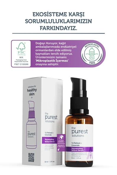 The Purest Solutions %1 Retinol + Ceramide Yaşlanma Karşıtı Yüz Serumu 30 ml - 5