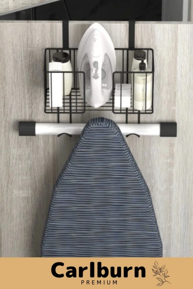 Özel Üretim Kapı Arkası Organizer Sağlam Dayanıklı Kolay Montajlu Sprey Ütü Masası Asma Aparatı - 4