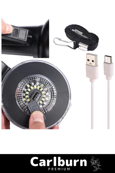 Premium 5 Modlu GT Led Taşınabilir Beyaz Işık 8800 mAh Akülü 23cm Güneş Solar Ledli Fener Aydınlatma - 2