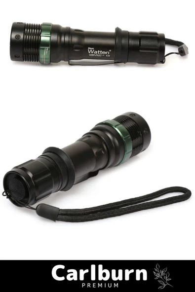 Premium 3 Modlu Selektörlü 130 Lümen Beyaz Aydınlatma 3 Adet Pilli Zoomlu Q5 LED Güçlü El Feneri - 2