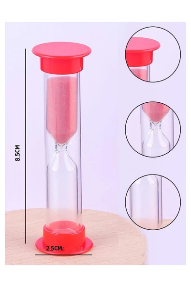 Renkli Kum Saati 6 Adet Mini Küçük Kum Saat 3 Dakika 8 cm Kum Zamanlayıcısı Dekoratif Masaüstü Plastik Çocuklar İçin - 4