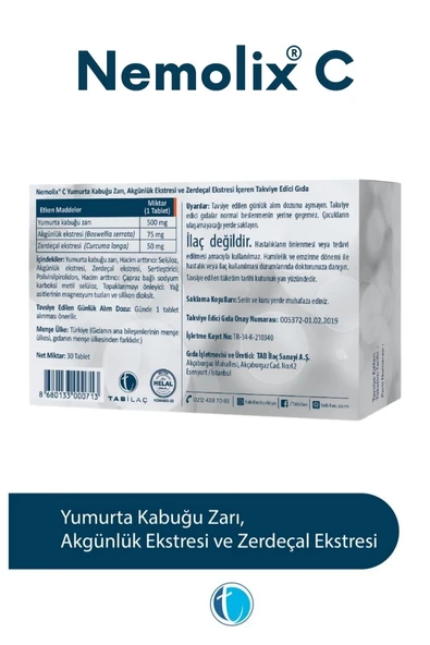 Nemolix C 30 Tablet x 3 Adet - Resim 2