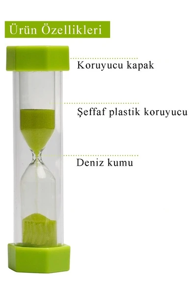 Renkli Kum Saati 6 Adet Mini Küçük Kum Saat 3 Dakika 8 cm Kum Zamanlayıcısı Dekoratif Masaüstü Plastik Çocuklar İçin - 3