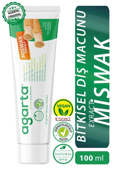 Agarta Doğal Misvak Özlü Diş Macunu 100 ml /130 gr