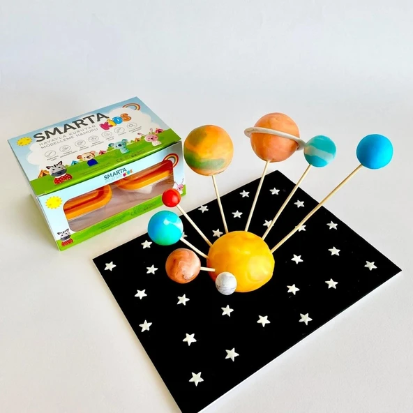 Smarta Kids Modelling Clay 70gr Hava İle Kuruyan Modelleme Hamuru Neon Yeşil / 30000044 - Resim 3