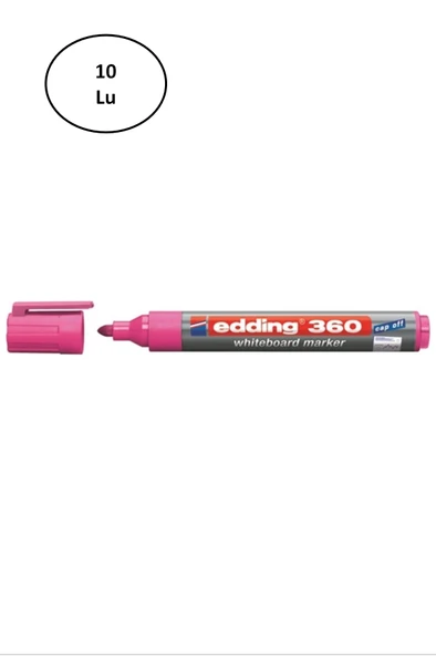 Edding Beyaz Tahta Kalemi Pembe (E-360) ED36009 10'lu