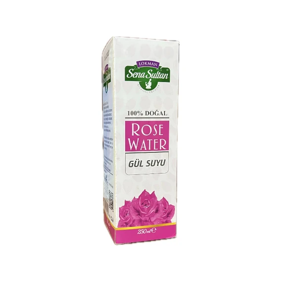 Doğal Gül Suyu (100% distilled Rose Water) gıdaya uygun 250 ml