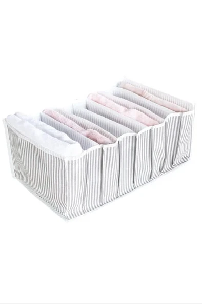 Çizgili Akordiyon Organizer L Boy 24x37x18 Cm Royaleks-EV354