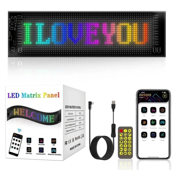 Kişiselleştirilebilir Matrix Car LED Ekran PANEL