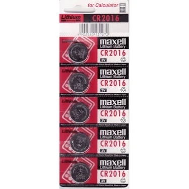 Maxell Cr2016 3v Lityum Düğme Pil 5'li Paket