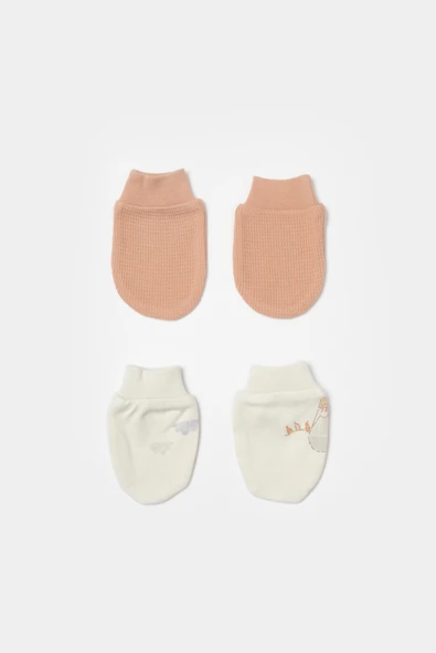 Bibaby Biorganic Teach Me 2'Li Bebe Eldiven 72240 Red