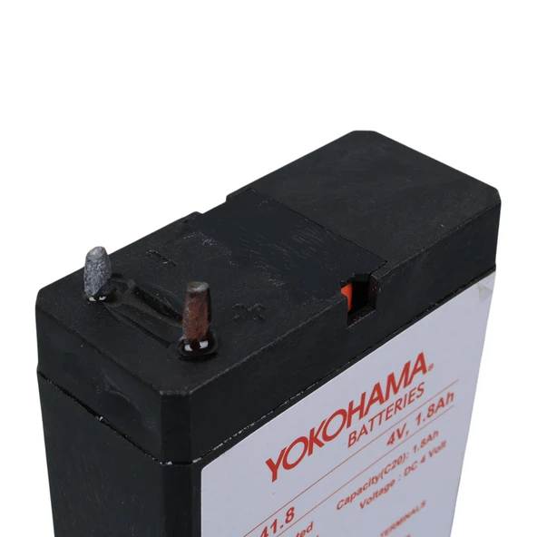 YOKOHAMA YH-41.8 4 VOLT - 1.8 AMPER KURU AKÜ (50 X 76 X 22 MM) - 4