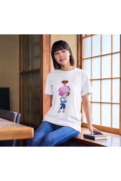 Brawl Stars Colette Çocuk Yetişkin Beyaz T-shirt Unisex Çocuk Tişört
