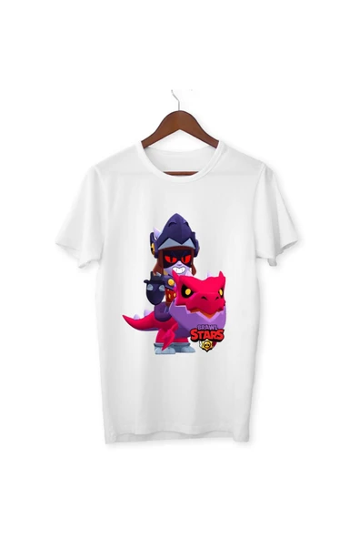 Brawl Stars Draco Tişört Çocuk Tişört Brawl Stars Draco Beyaz T-shirt Yetişkin Çocuk