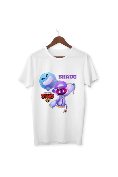 Brawl Stars Shade Tişört Çocuk Tişört Brawl Stars Shade Beyaz T-shirt Yetişkin Çocuk - 1