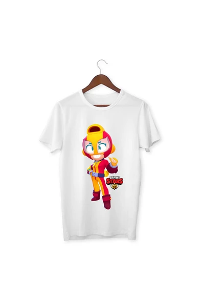 Brawl Stars Max Çocuk Yetişkin Beyaz T-shirt Unisex Çocuk Tişört