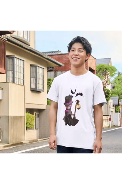 Brawl Stars Mortis Tişört Çocuk Tişört Brawl Stars Mortis Beyaz T-shirt Yetişkin Çocuk - Resim 2