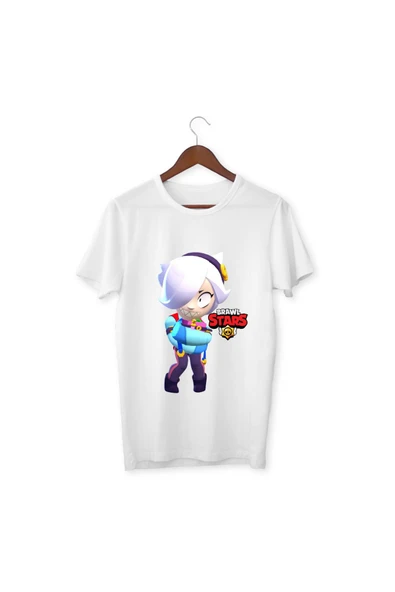 Brawl Stars Colette Çocuk Yetişkin Beyaz T-shirt Unisex Çocuk Tişört