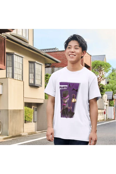 Brawl Stars Mortis Tişört Çocuk Tişört Brawl Stars Mortis Beyaz T-shirt Yetişkin Çocuk - 2