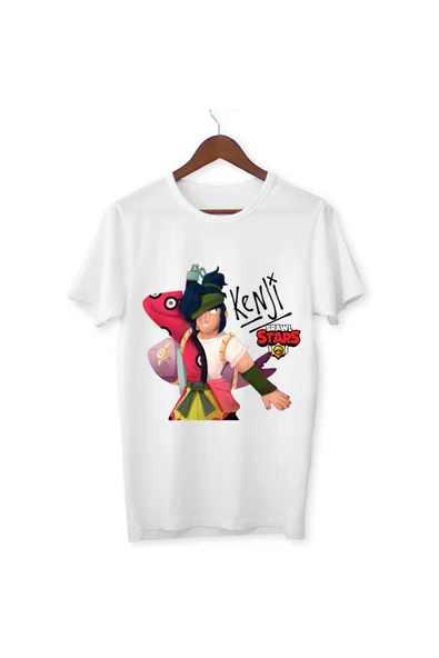 Brawl Stars Kenji Tişört Çocuk Tişört Brawl Stars Kenji Beyaz T-shirt Yetişkin Çocuk