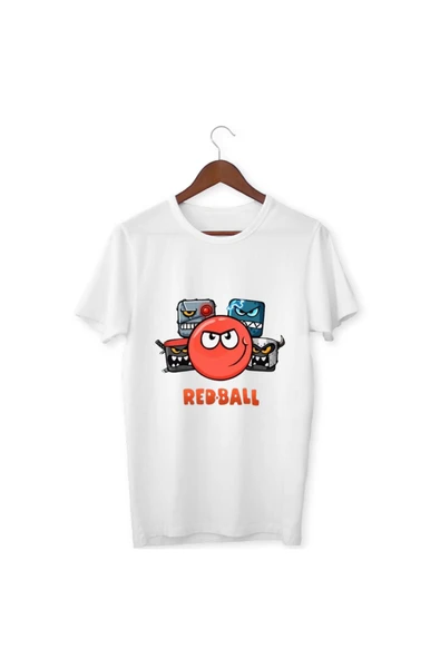Red Ball Tişört Çocuk Tişört Red Ball Beyaz T-shirt Yetişkin Çocuk ürün görseli