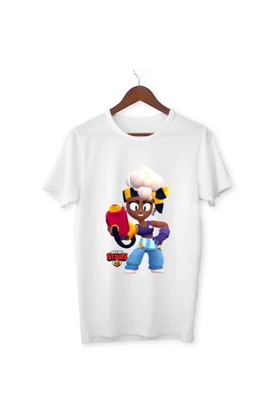 Brawl Stars Maisie Tişört Çocuk Tişört Brawl Stars Maisie Beyaz T-shirt Yetişkin Çocuk