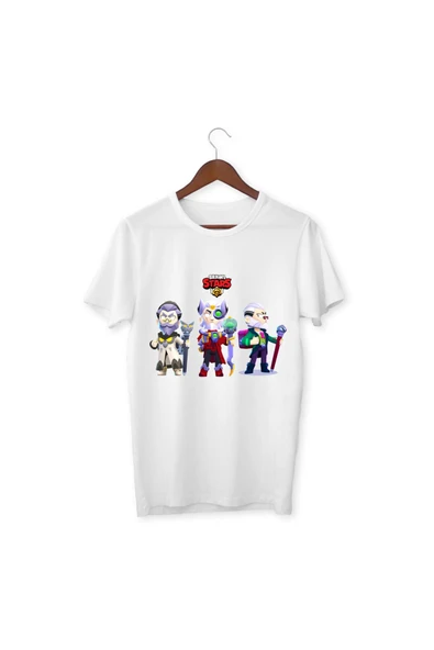 Brawl Stars Byron Çocuk Yetişkin Beyaz T-shirt Unisex Çocuk Tişört