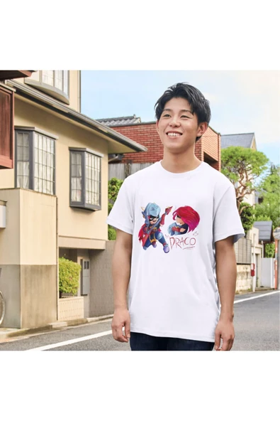Brawl Stars Draco Tişört Çocuk Tişört Brawl Stars Draco Beyaz T-shirt Yetişkin Çocuk - 2