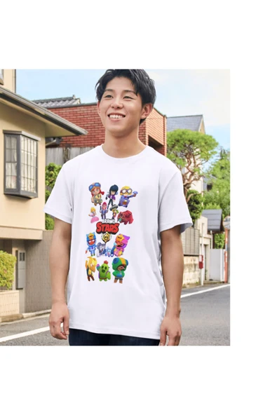 Brawl Stars Çocuk Yetişkin Beyaz T-shirt Unisex Çocuk Tişört - Resim 2