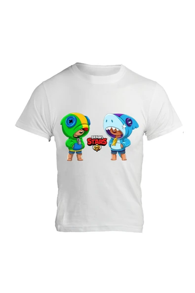Leon Brawl Stars Tişört Ön ve Arka Leon T-shirt Dilediğiniz Karakteri Bize Belirtmeniz Yeterli - 2