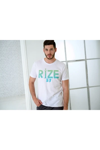 53 Rize Temalı Karadeniz Baskılı T-shirt