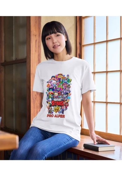 İSME ÖZEL BRAWL STARS TİŞÖRT ÖZEL KİŞİYE ÖZEL BRAWL STARS T-SHİRT UNİSEX YETİŞKİN ÇOCUK BEYAZ TİŞÖRT - Resim 3