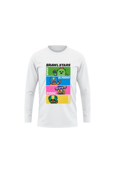 Brawl Stars Uzun Kollu İnce T-shirt Çocuk Yetişkin Brawl Stars Uzun Kollu Tişört ürün görseli