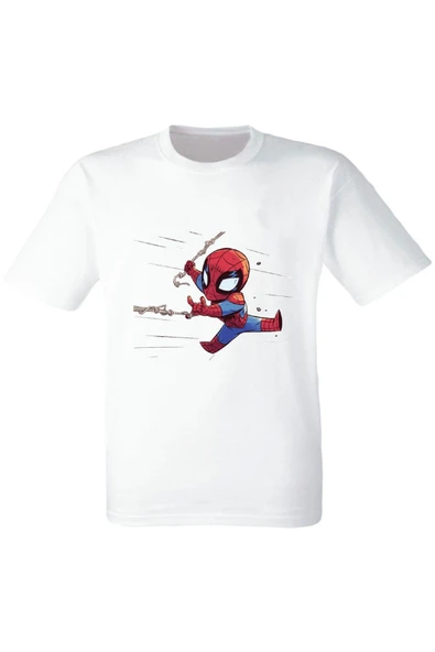 Örümcek Adam Baskılı Beyaz Tshirt - 1