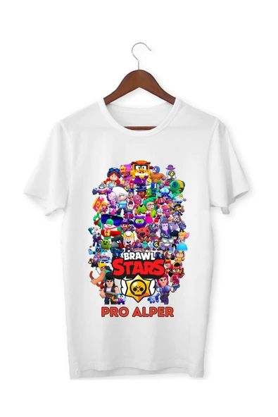 İSME ÖZEL BRAWL STARS TİŞÖRT ÖZEL KİŞİYE ÖZEL BRAWL STARS T-SHİRT UNİSEX YETİŞKİN ÇOCUK BEYAZ TİŞÖRT ürün görseli
