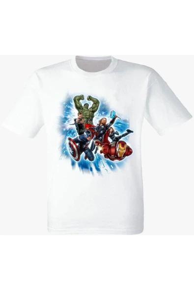 Yenilmezler Avengers Beyaz Tişört - 1