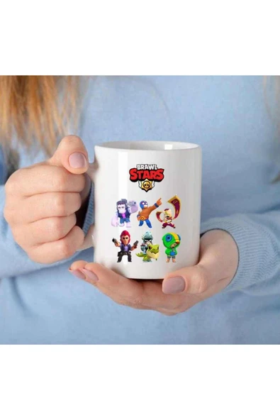 Brawl Stars Çocuk Uzun Kol Yetişkin Beyaz T-shirt Unisex Çocuk Tişört - Resim 3